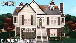 Building a 40k FALL Bloxburg Suburban House! 2 Story Build Tutorial *VOICE*