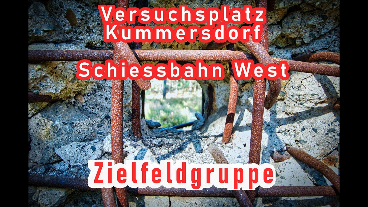 Die Zielfeldgruppe der Schiessbahn West am Versuchsplatz Kummersdorf