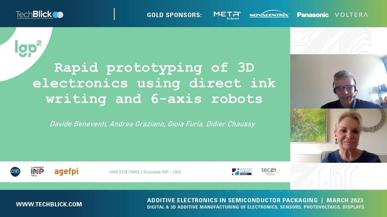 Grenoble INP-Pagora | Rapid prototyping of 3D electronics using direct ink writing & 6-axis robots