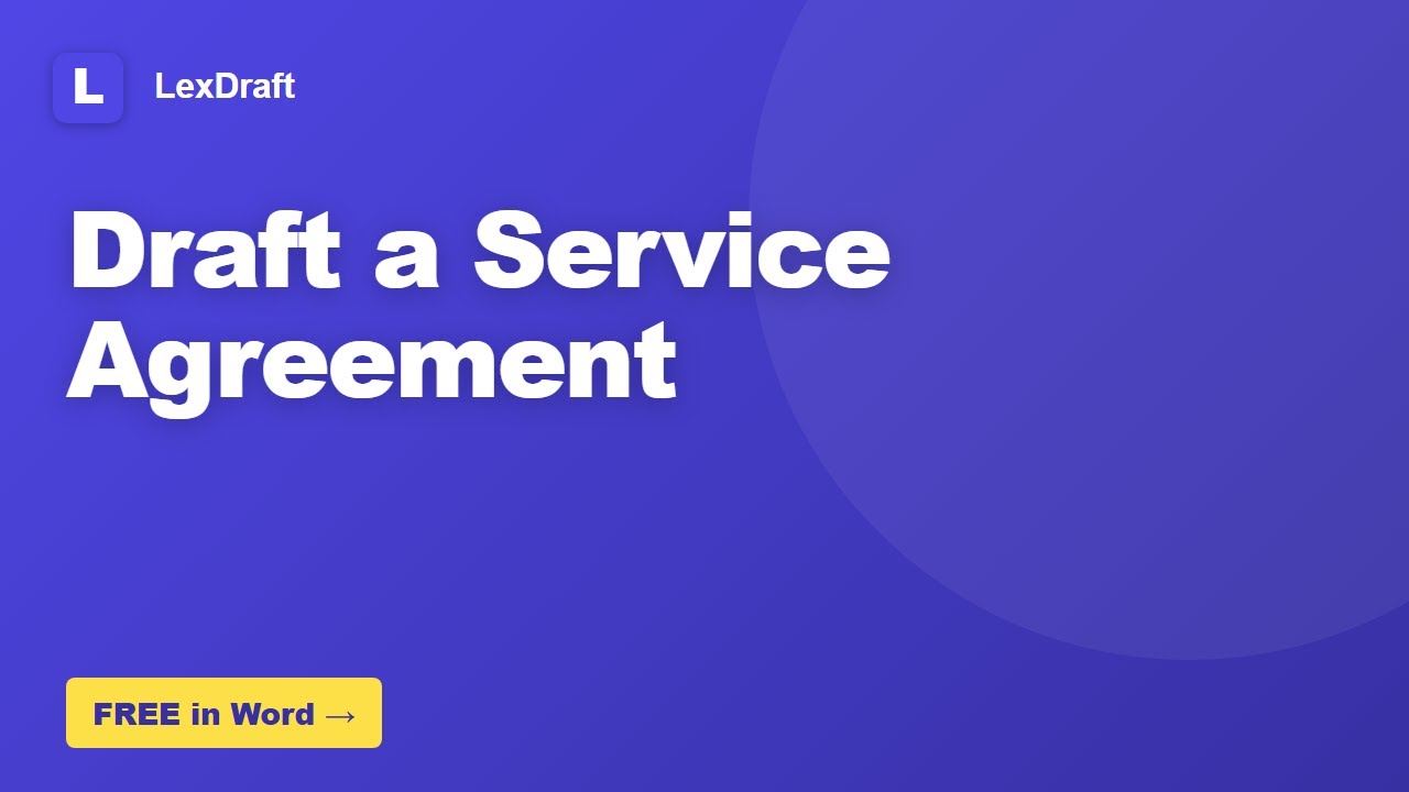 How to Draft a Service Agreement