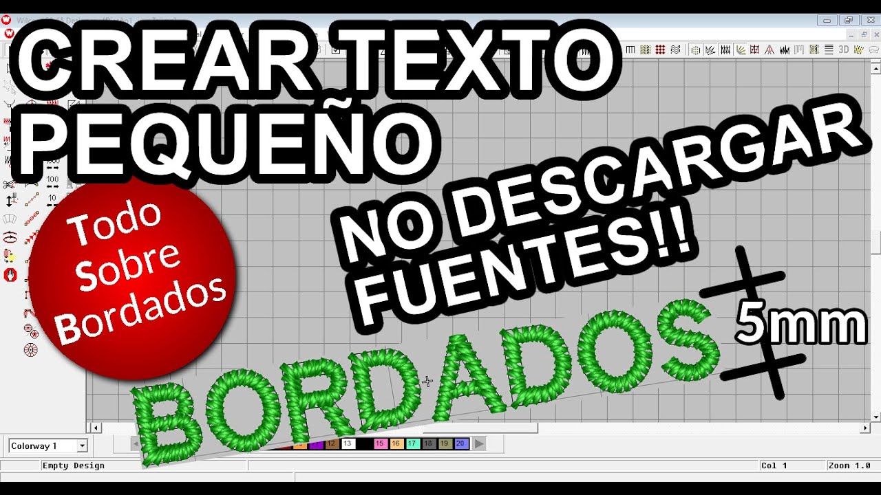 Como crear texto pequeños | Importancia al descargar fuentes para Wilcom - Todo Sobre Bordados