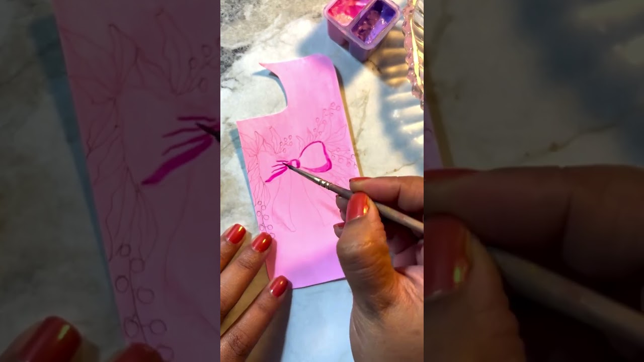 A Trendy Baby Pink Ribbon Phone Cover 