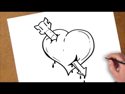 كيفية رسم قلب جريح