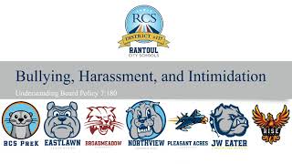 Bullying Presentation for Families and Staff 10 2025