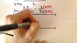 Limit Definition of Derivative, Rational Function Example