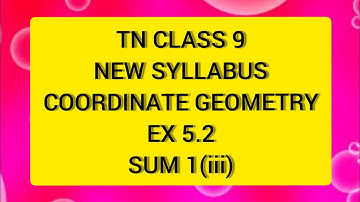 TN Samacheer 9 Maths Coordinate Geometry Ex 5.2 Sum 1(iii)