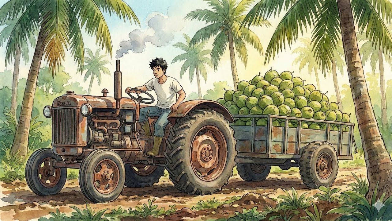 Living Alone in Village Farm 🌿 | A Peaceful Ghibli-Style Day | Just One Man and His Farm