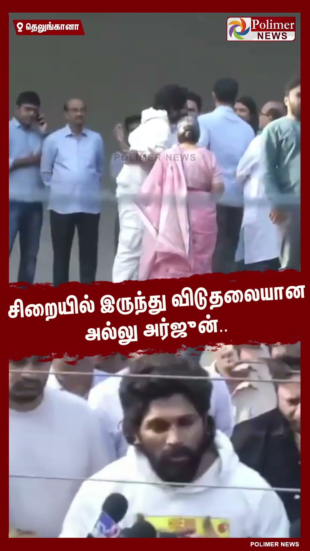 சிறையில் இருந்து விடுதலையான அல்லு அர்ஜுன்.. #shorts