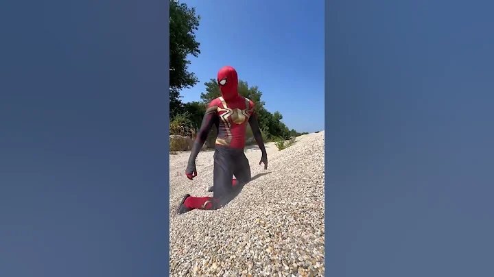 Spiderman Head Stuck In Sand | #Shorts