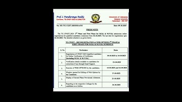 TG CPGET -2025 ✍️ 2nd phase