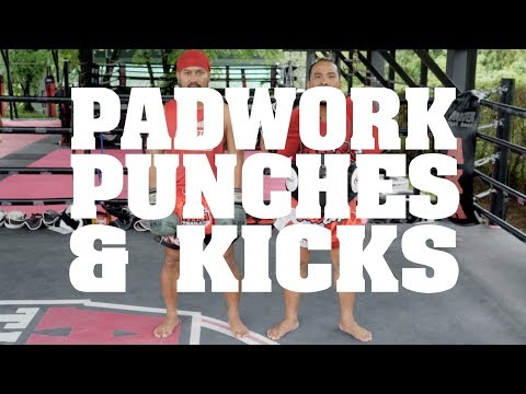 Muay Thai Basics: Padwork - Punches and Kicks - AKA Techniques