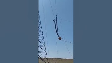 Insulator hosting 380kV line #technology  #motivation  #workout