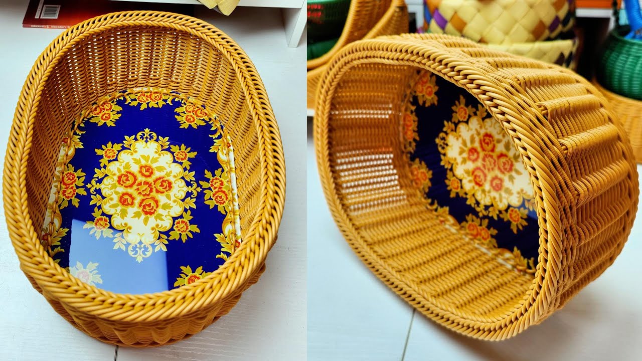 Basket for Beginners! Learn How to Make a PE Rattan #craft #handmade # ...