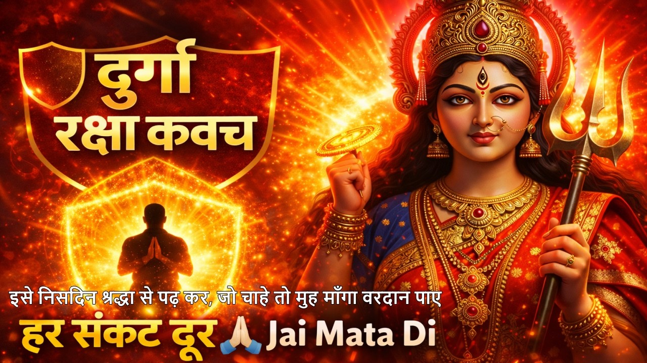 श्री दुर्गा कवच | Powerful Durga Kavach | मनोकामना पूर्ण करें, संकट नाशक कवच |  Jai Mata Di