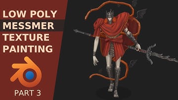 Low poly Messmer texture painting in blender Part 3