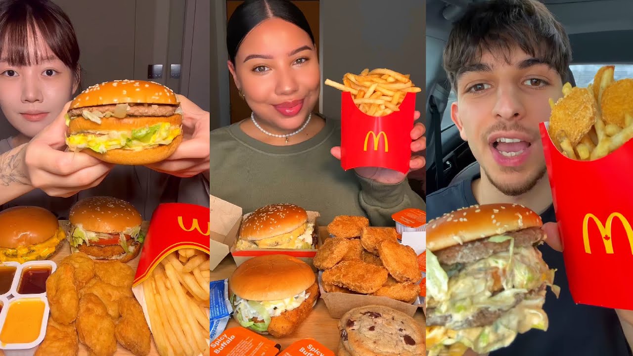 TIKTOK Mukbang Compilation | McDonald's, Wingstop, Chipotle, In-N-Out & More!