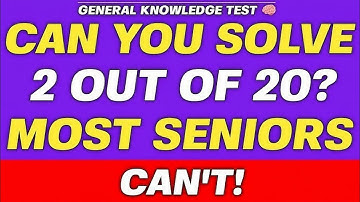 🧠 NOBODY AGED 65+ CAN GET 4 RIGHT ANSWERS IN THIS HARD QUIZ! ❓🔥 | THINK AND LEARN