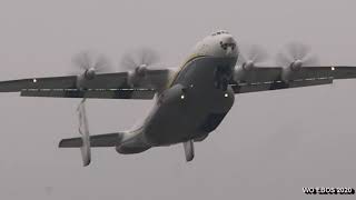 Antonov AN-22A UR-09307 take-off (OST/EBOS) Ostend Airport 19july2020