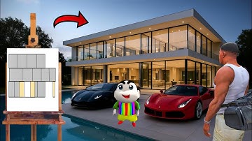 FRANKLIN DRAW A GLASS MANSION WITH HELP OF MAGICAL PAINTING BOARD IN GTA 5