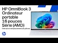 Retirer et remplacer les pièces | HP OmniBook 3 série PC 16 pouces (AMD)