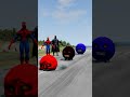 Big & Small Moon Monster Cars vs batman vs spider-man vs water - BeamNG.Drive