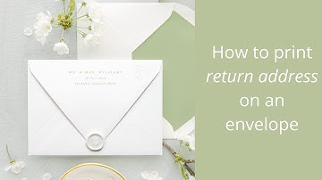 How to print return address on an envelope