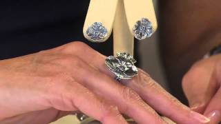 Sterling Silver Bold Double Flower Ring by Or Paz with Nancy Hornback