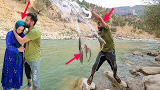 Imran went to nature for his family; from beautiful mountains to fishing by the river 🐟🌊