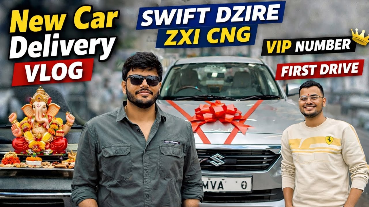 Finally Got My New Car 🚗🙏 | Swift Dzire ZXI CNG Delivery Vlog