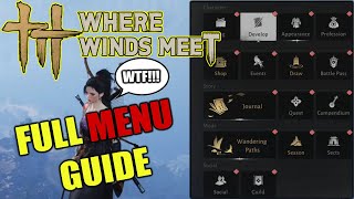 Explaining The Menu Hidden Menu Stats Tab Co-op More - Where Winds Meet Guide