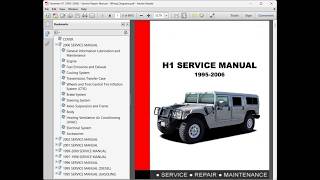 Sports Performance Hummer H1 1995-2006 - Workshop Service Repair Manual - Electrical Wiring Diagrams