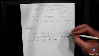 LECTURE: MathsTrack: Using derivatives for optimisation (2019)