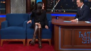 Jennifer Connelly in High Heeled Leather OTK Boots  - The Late Show    [720p]