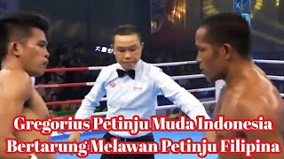 Gregorius petinju muda indonesia yg bertarung melawan petinju asal  filipina sugerey