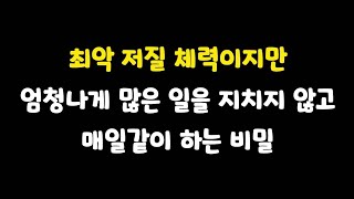 쓰레기 체력이지만 꾸준하게 많은 일을 해낼 수  있는 이유