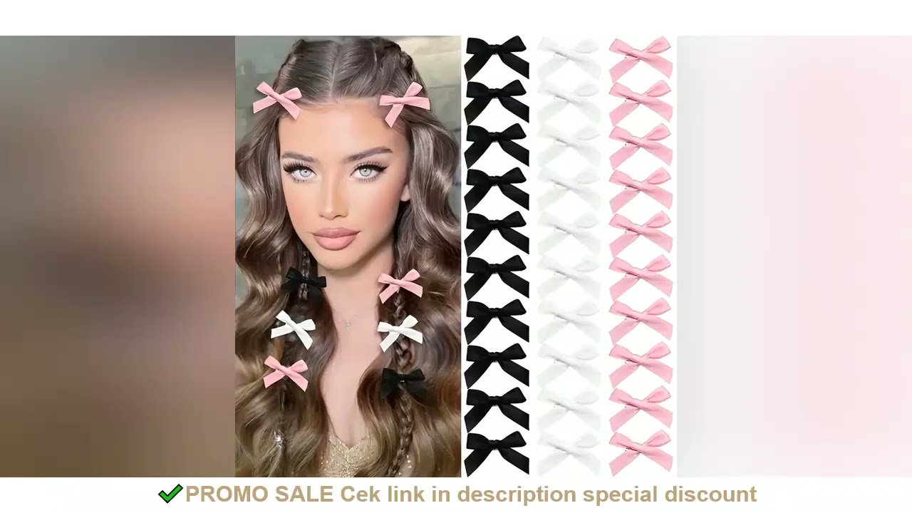 5-24Pcs Y2k Girls Bows Mini Hair Clips Metal Hairpin Headwear Barrette Handmade Ribbon Bow Bangs Cli