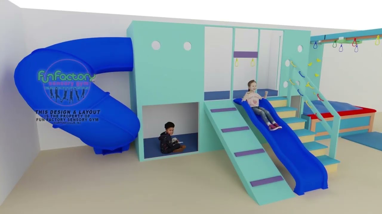 Floor Plan to 3D to Reality | The Fun Factory Sensory Gym Transformation