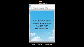 How To Add An Image Background To A Word Document