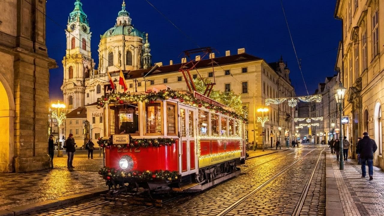 Prague Christmas Walk 2025 | Magical Evening in 4K