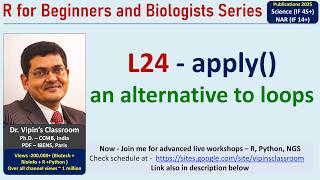 Lecture 24 - apply()  - an alternative to loops - Part 1
