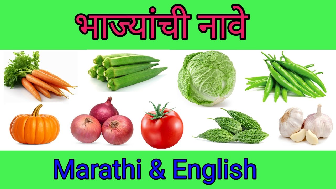 Vegetables /भाज्यांची नावे ||vegetables name English and Marathi 