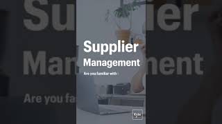 Supplier Management - Kyte Control
