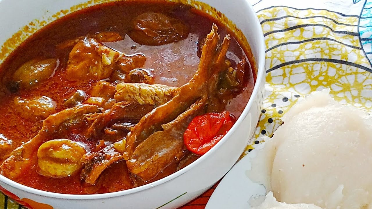 sauce graine au gombo et son couscous de manioc saucedenoixdepalme 