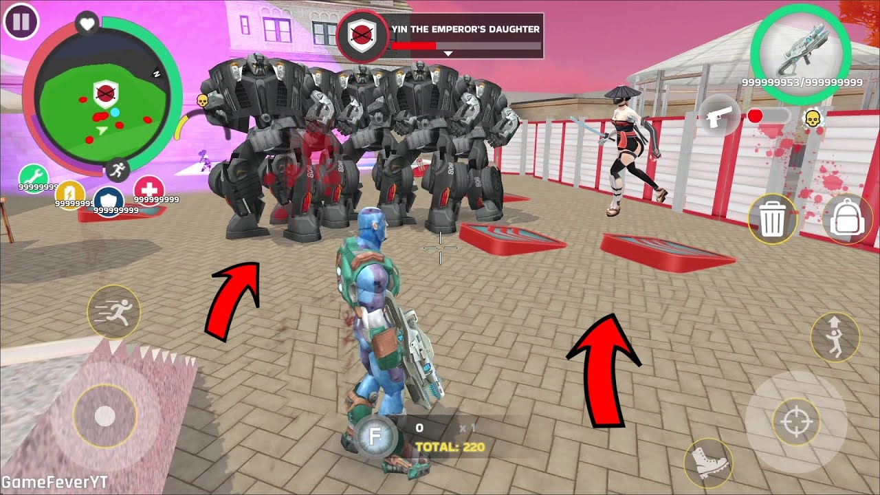 Rope Hero: Cheatground MOD (Rope Hero Fight emperor daughter) Transformer Robot Support Yin Emperor