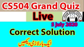 cs504 grand quiz || Midterm grand quiz solution|| sovled spring 2020/ screenshot 5
