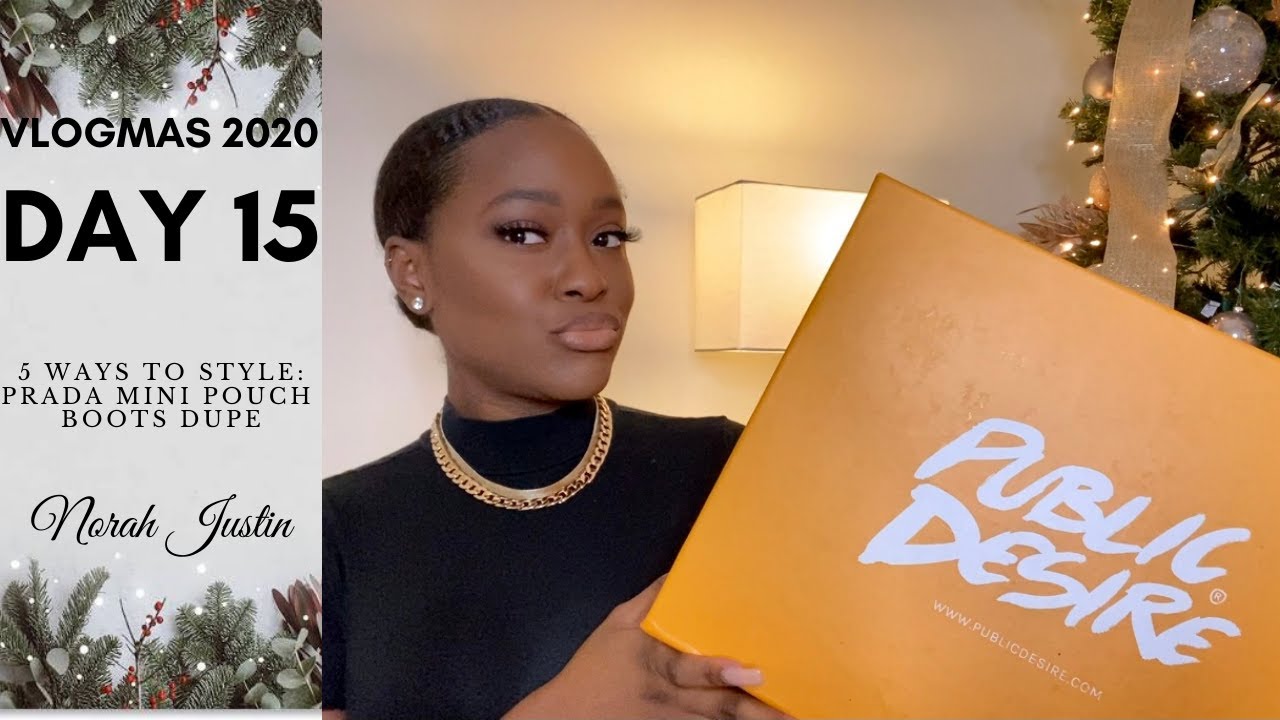 VLOGMAS 2020 | DAY 15 | 5 WAYS TO STYLE THE PRADA MONOLITH BOOT DUPE