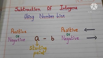 integers subtraction using number line || subtraction of integers