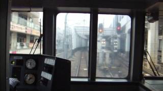 名鉄2200系2202F前面展望 太田川到着 電笛 動画No.132