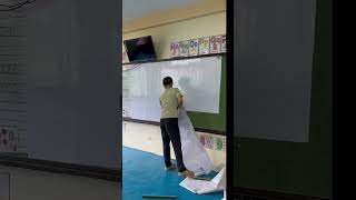 How to Install DIY Whiteboard #howto #install #whiteboard #diy #teachers #deped #ideas #classroom