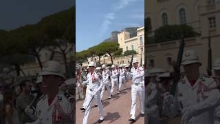 Changing of the guards at the Prince’s Palace in Monaco 🇲🇨 🛡️  #travel #monaco #france #italy